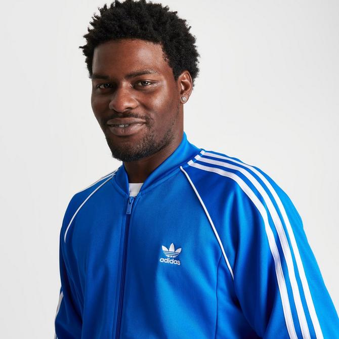 Adidas superstar track jacket blue online