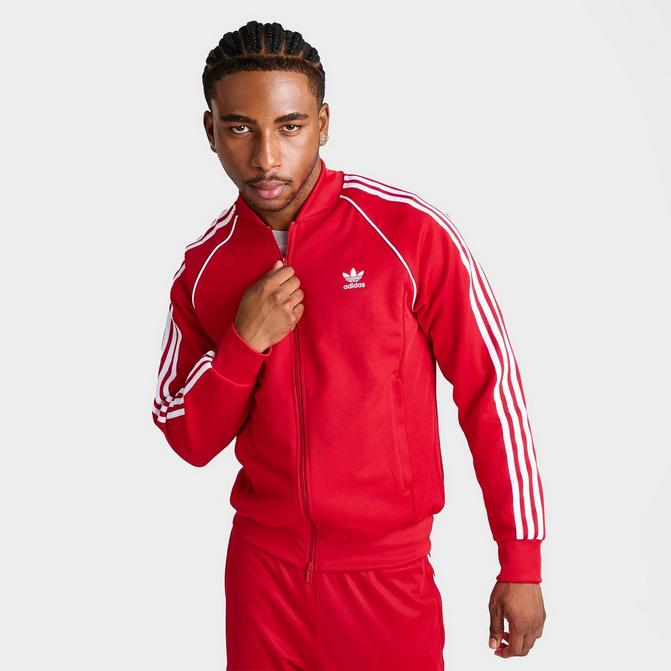 Adidas superstar hot sale jacket red