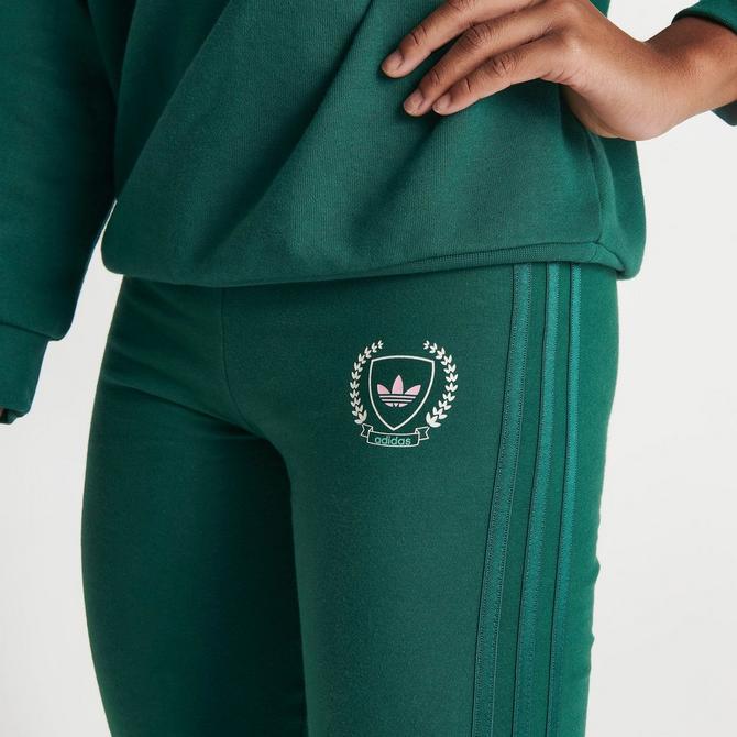 ADIDAS ORIGINALS FLARED LEGGINGS, Green Women's Casual Pants