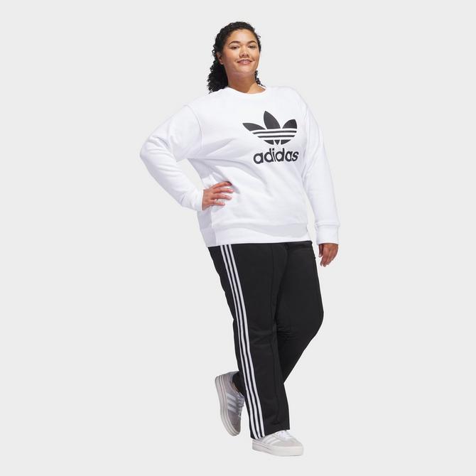 JD adidas Women\'s Size)| Crewneck Sports Trefoil Originals (Plus Sweatshirt