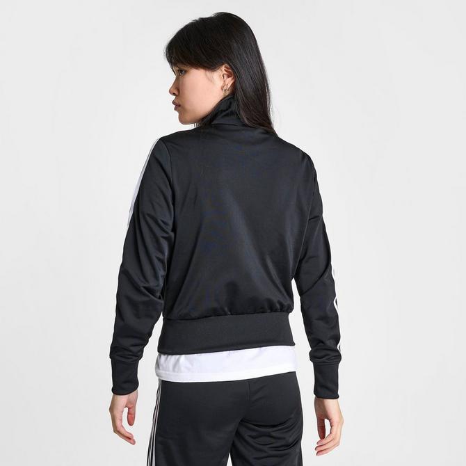 adidas Originals firebird track jacket in black with three stripes