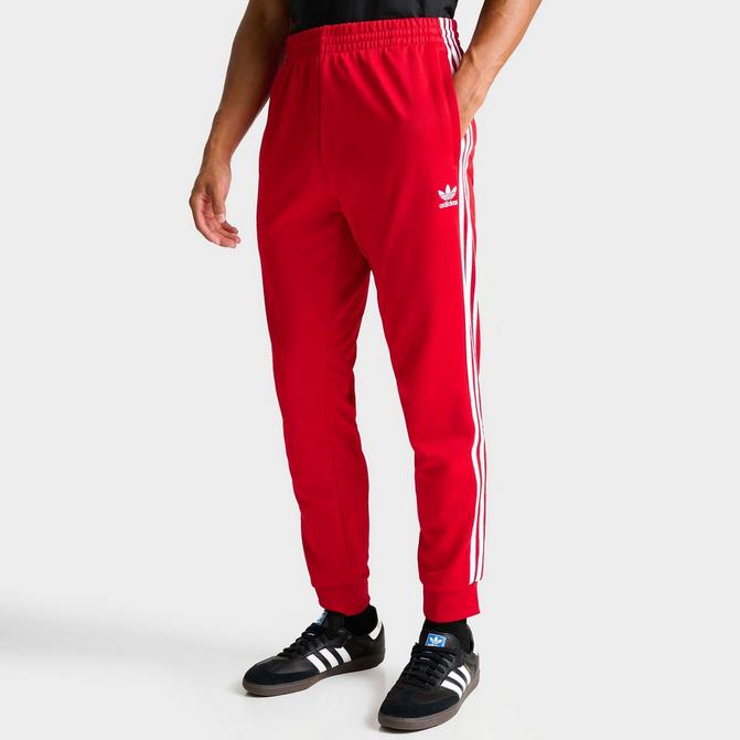 Adidas originals red track on sale pants