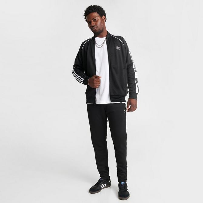 adidas Originals Superstar Tricot Track Jacket Grey/Black/White XS at   Men's Clothing store