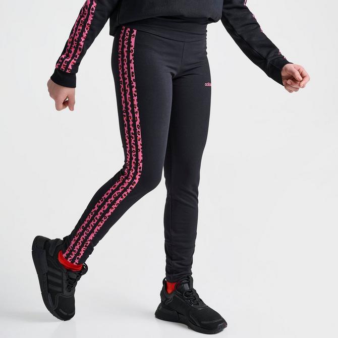 Black adidas Originals 3-Stripes Leopard Print Flare Leggings - JD Sports  Global