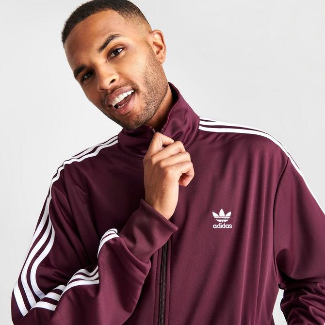 Burgundy store adidas windbreaker