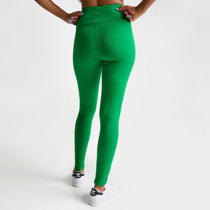 Adidas Originals Womens 7/8 High Waist All Over Print Leggings In Mineral  Green