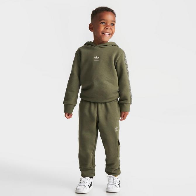 Boys adidas green store tracksuit