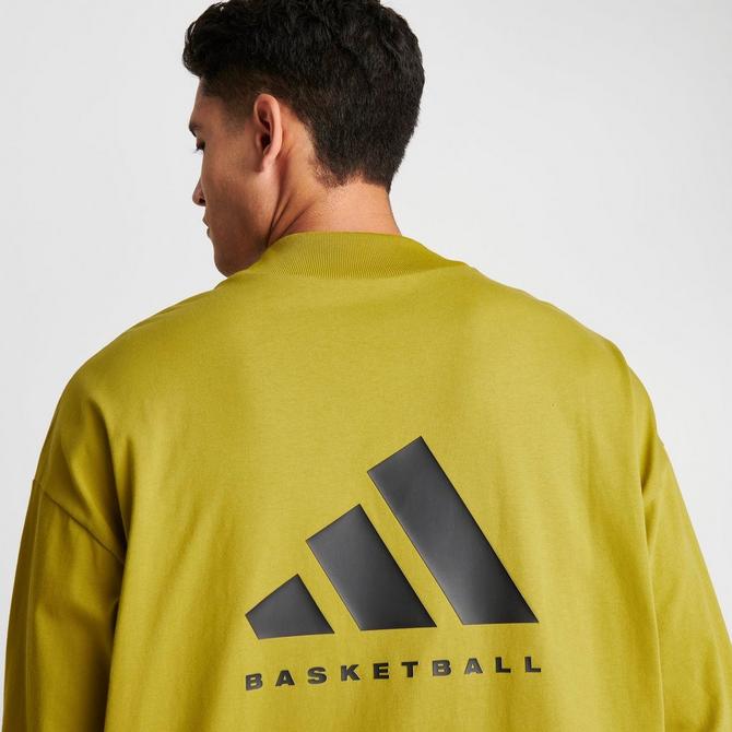 Adidas Basketball Long-Sleeve T-Shirt, Men's, XL, Talc