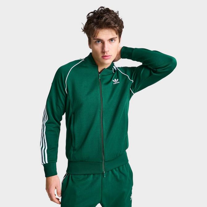 Collegiate green adidas track jacket best sale