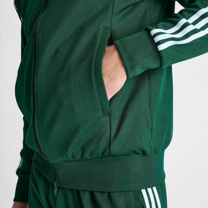 Adidas originals men's superstar track jacket green best sale