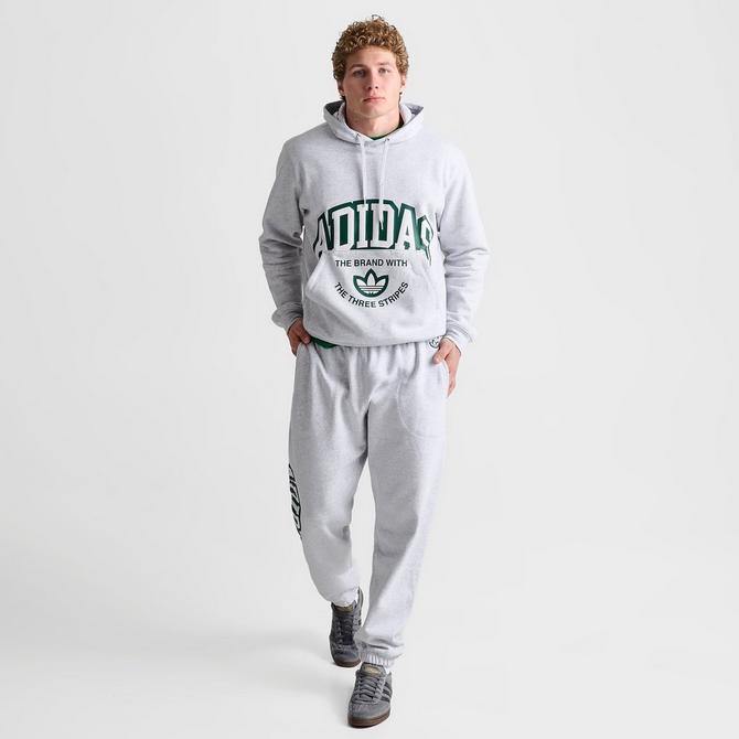 adidas Sportswear ESSENTIALS 3 STRIPES TRACKSUIT - Tracksuit - collegiate  green white/light green 