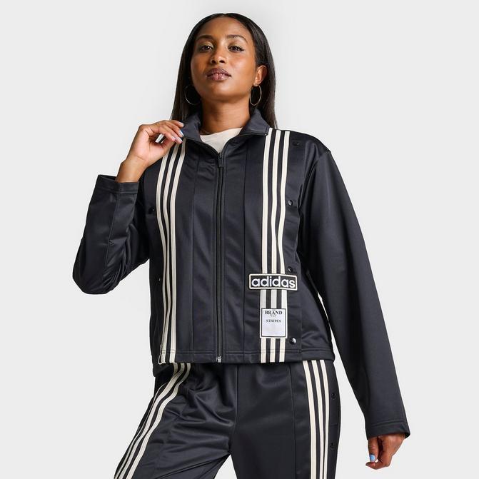 adidas, Polar Fleece Long Hooded Plus Size Track Top