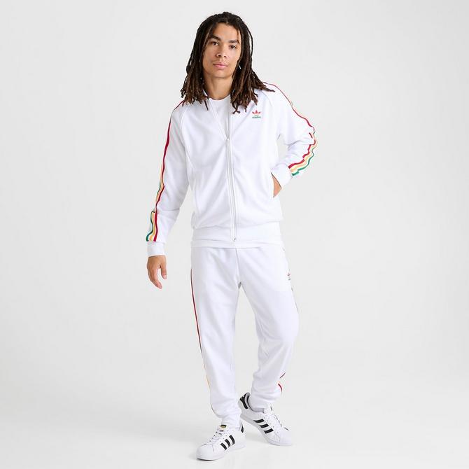 White and gold 2024 adidas track jacket