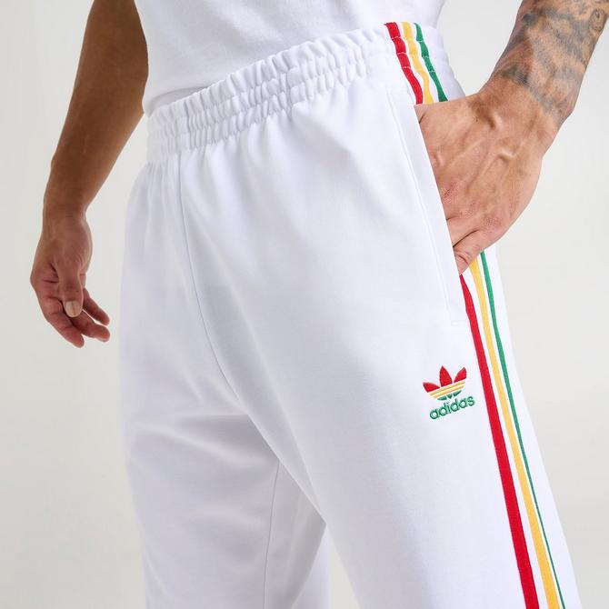 Adidas white track on sale pants