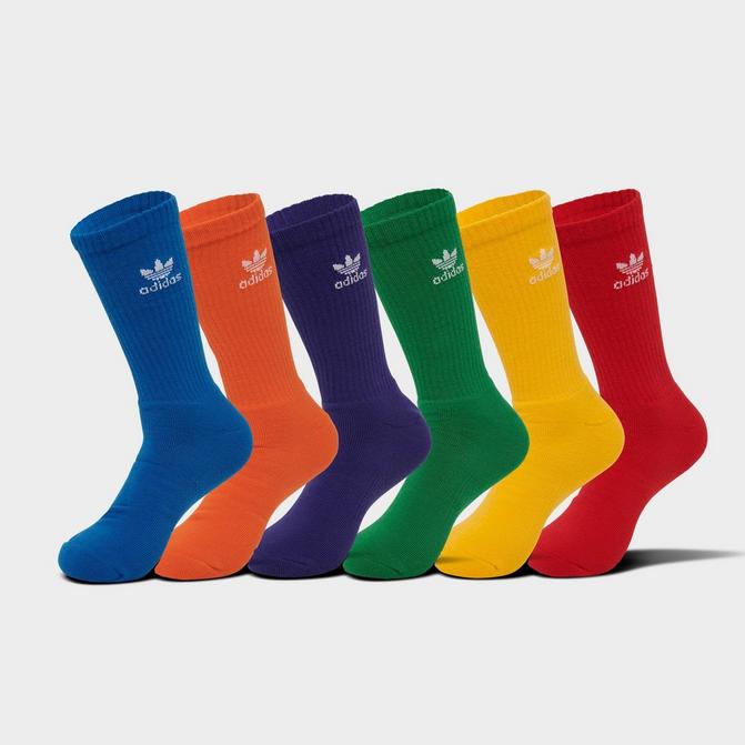 Trefoil Crew Socks 6 Pairs - Black, unisex Lifestyle