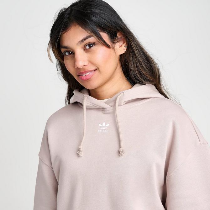 Adidas essential best sale hoodie sweatshirt taupe