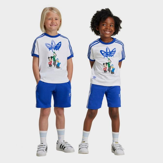 Little Kids adidas Originals x Disney Mickey Mouse T Shirt and Shorts Set