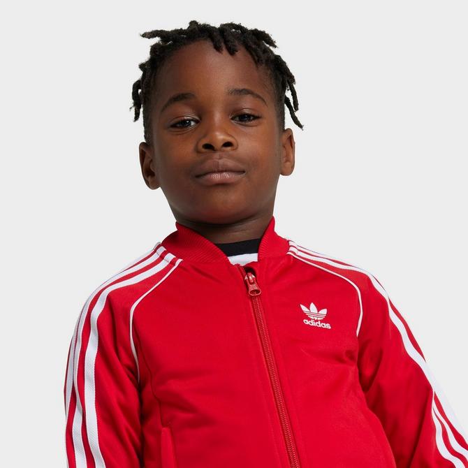 Adidas originals boys' superstar track jacket red best sale