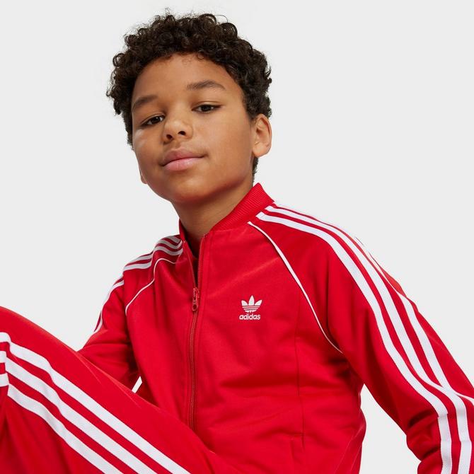 Adidas originals superstar track top red online