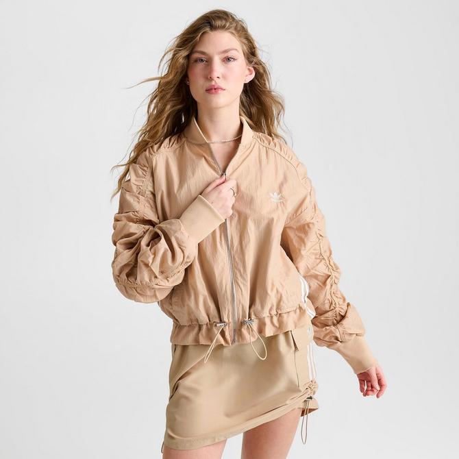 Adidas beige bomber clearance jacket