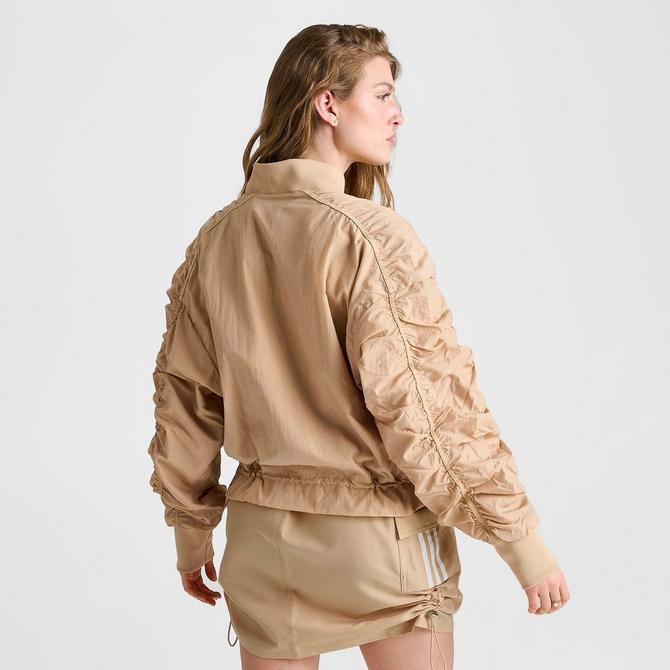 Adidas originals long outlet bomber jacket