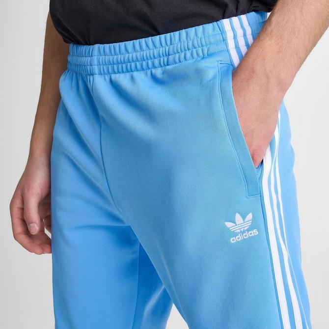 Vintage Adidas Track Pants Trefoil Size Large Blue Made in the USA 3 Stripe  