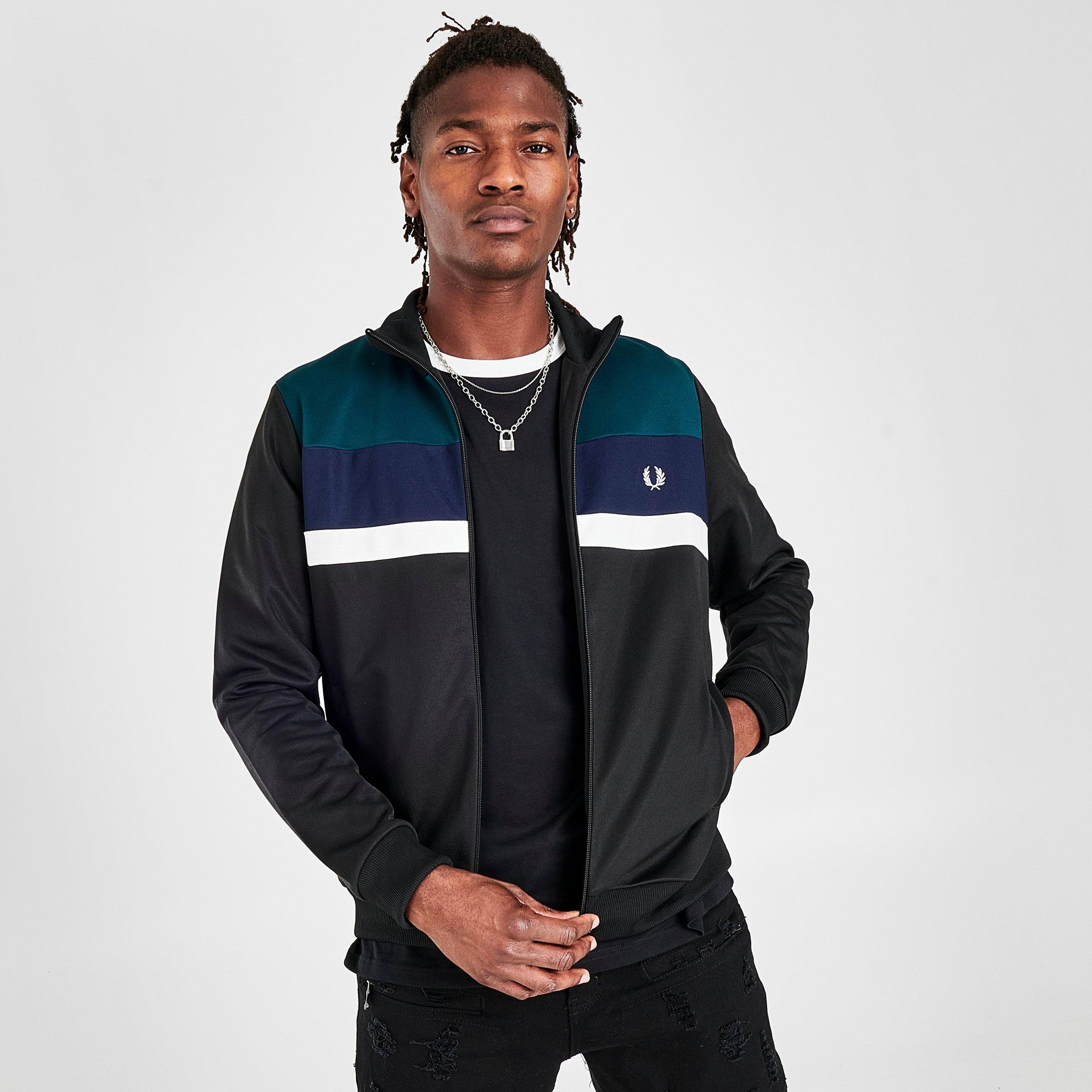 fred perry fleece track jacket