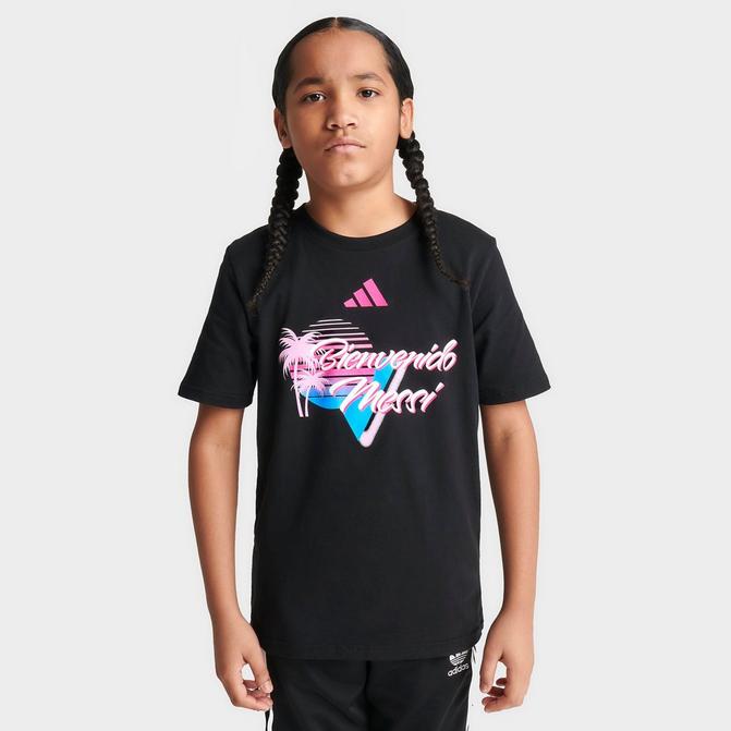 Girls black adidas store tshirt