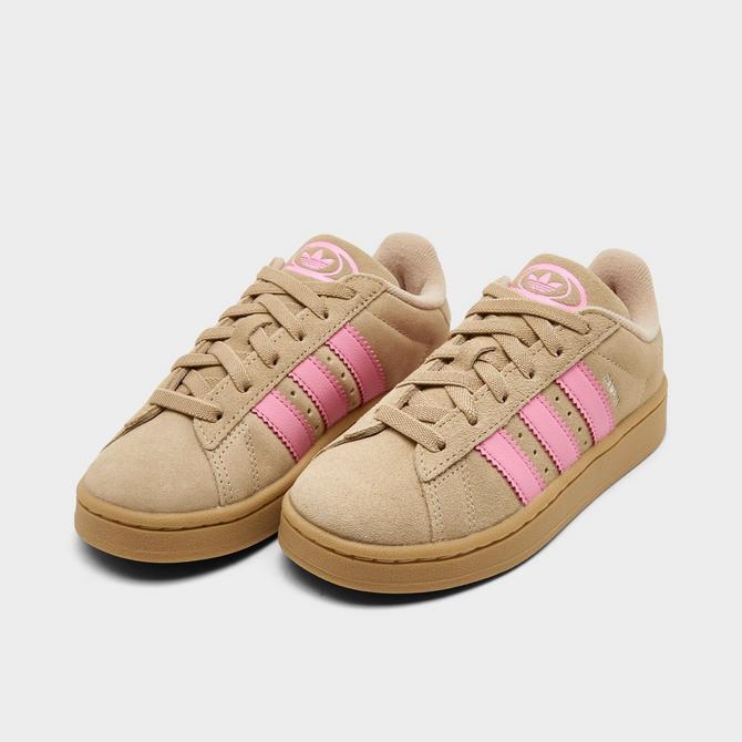 Adidas Little Kids Originals Campus 00s Stretch Lace Casual Shoes in Brown Pink Tan Size 11.0 Suede