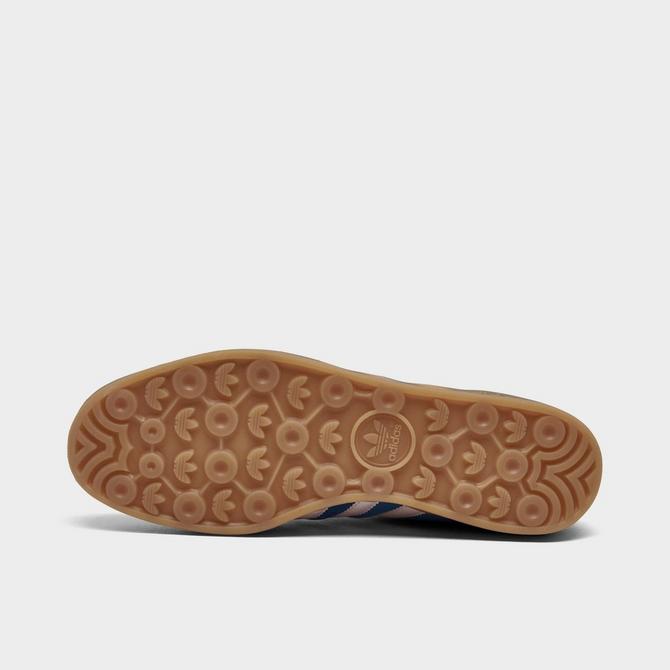 Bottom view of Men's adidas Originals Gazelle Indoor Casual Shoes in Bluebird/White/Gum Click to zoom