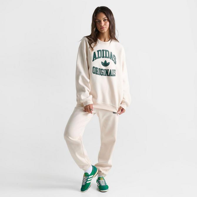 Women s adidas Originals Varsity Oversized Crewneck Sweatshirt