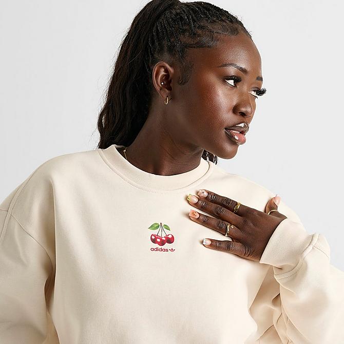 Women's adidas Originals Cherry Oversized Crewneck Women's adidas Originals Cherry Oversized Crewneck