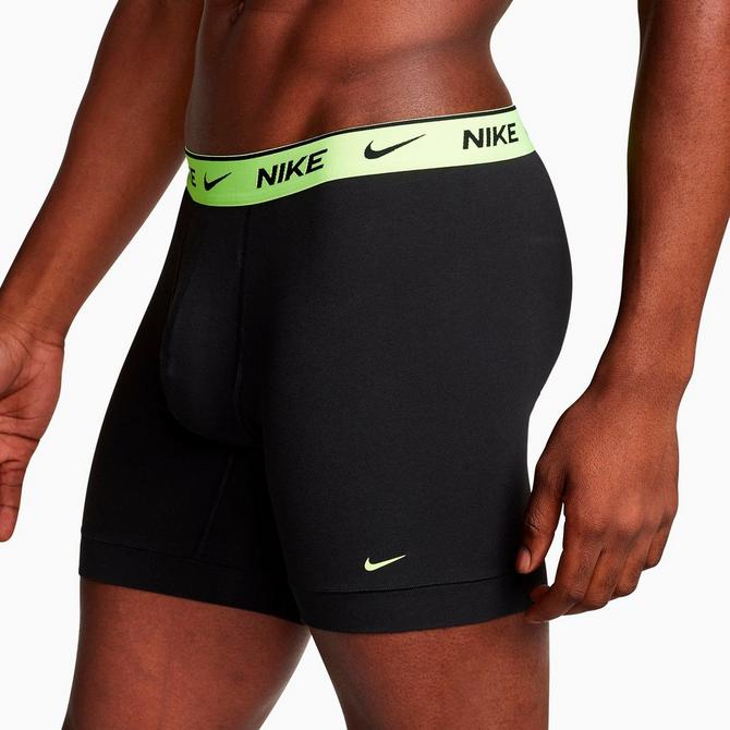 Nike Men's Dri-FIT Essential Cotton Stretch Boxer Briefs – 3 Pack, XL, Black