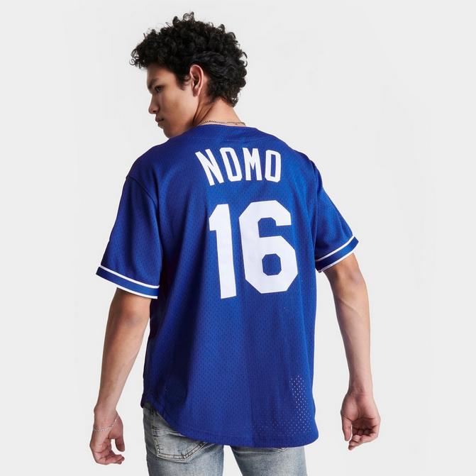 Men's Mitchell & Ness Los Angeles Dodgers MLB Hideo Nomo 1997 BP Baseball  Jersey