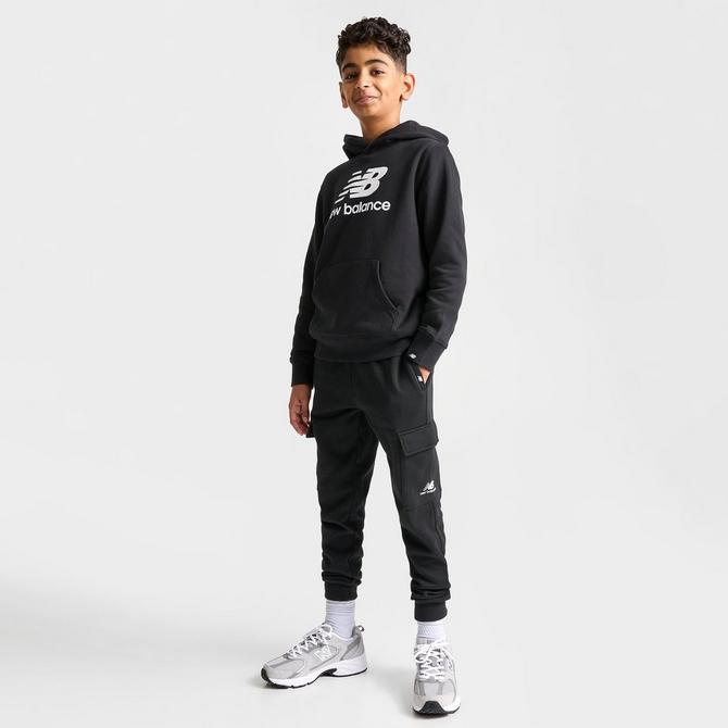 Loose Fit Cargo Joggers - Black - Kids