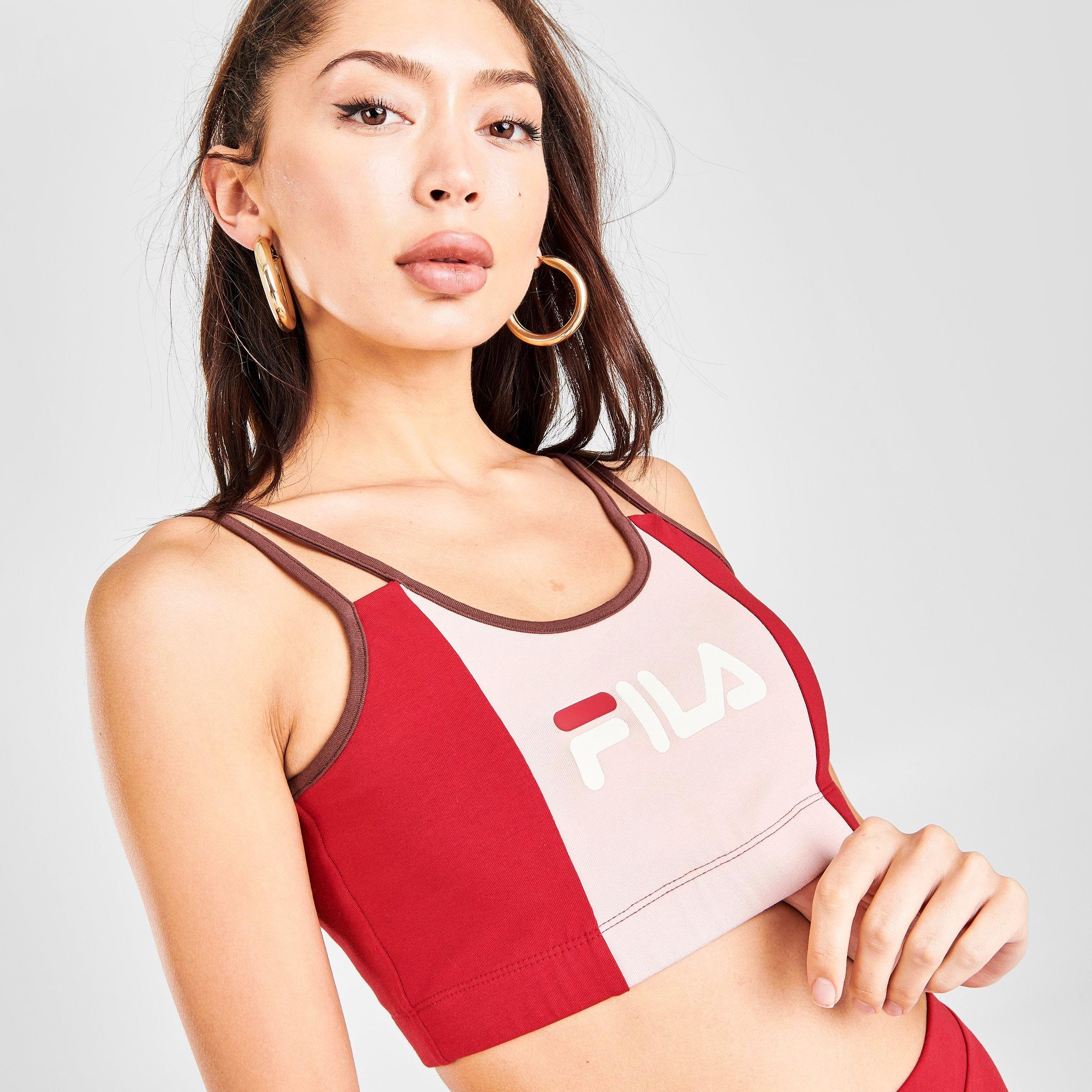 red fila sports bra