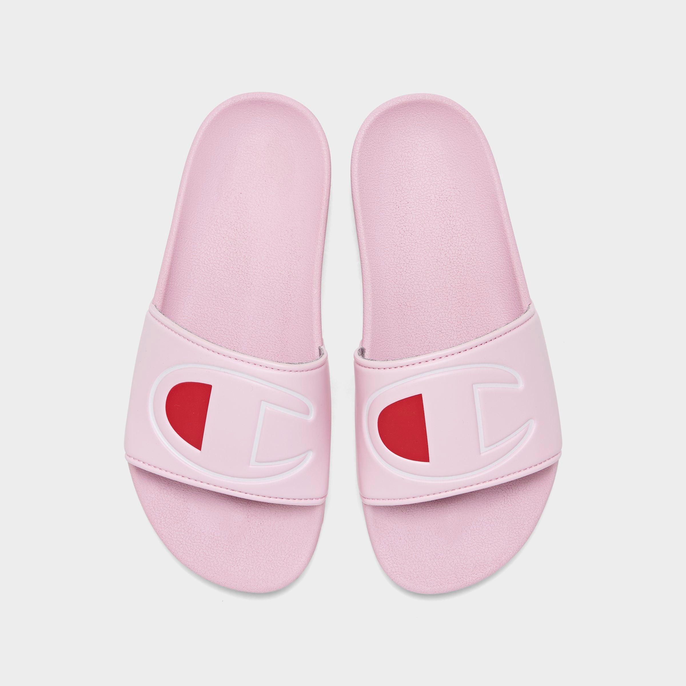 baby pink champion slides
