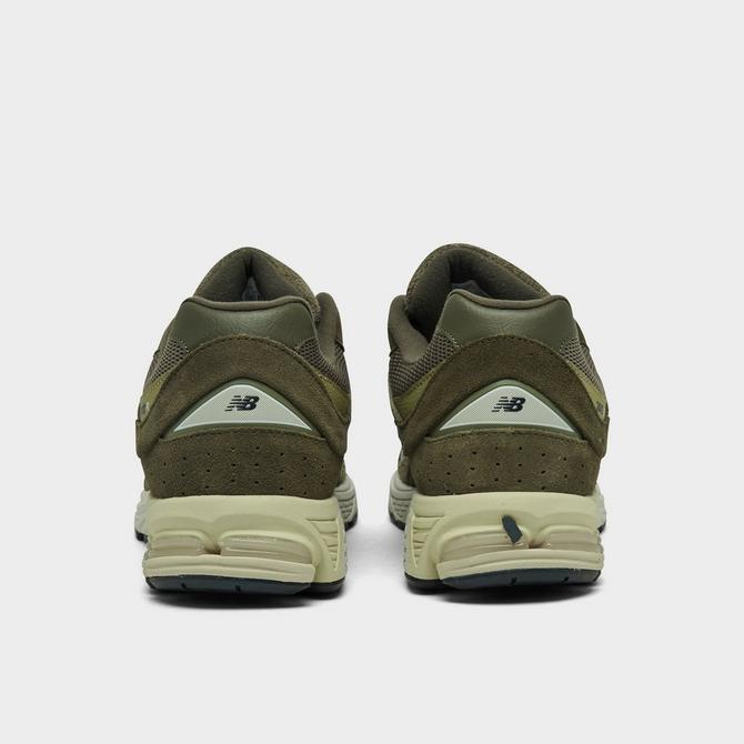 Left view of New Balance 2002R Casual Shoes in Dark Moss/Covert Green Click to zoom