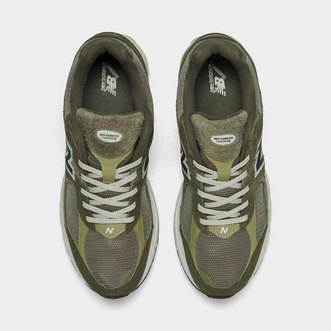 Back view of New Balance 2002R Casual Shoes in Dark Moss/Covert Green Click to zoom