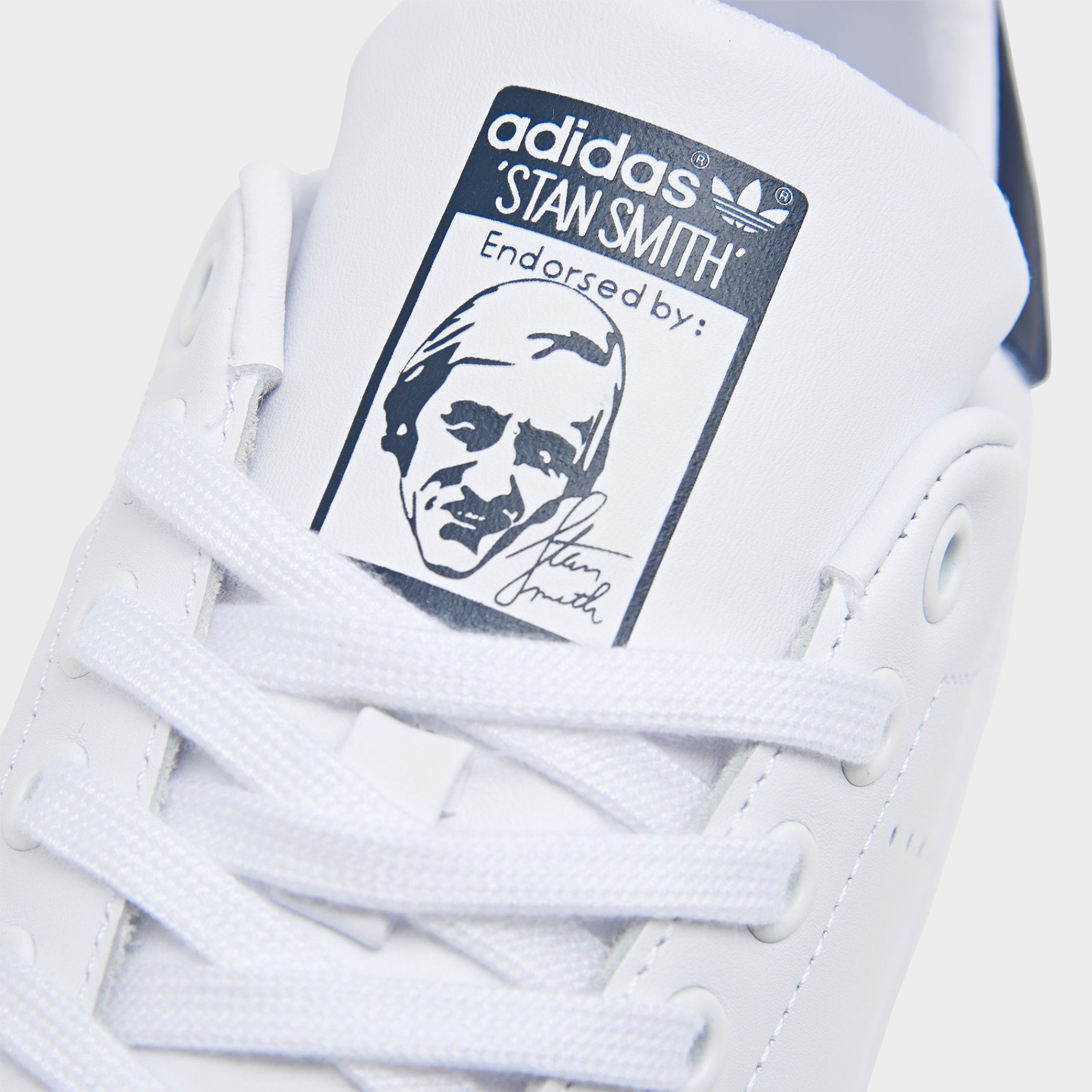 Adidas stan smith white dark blue best sale