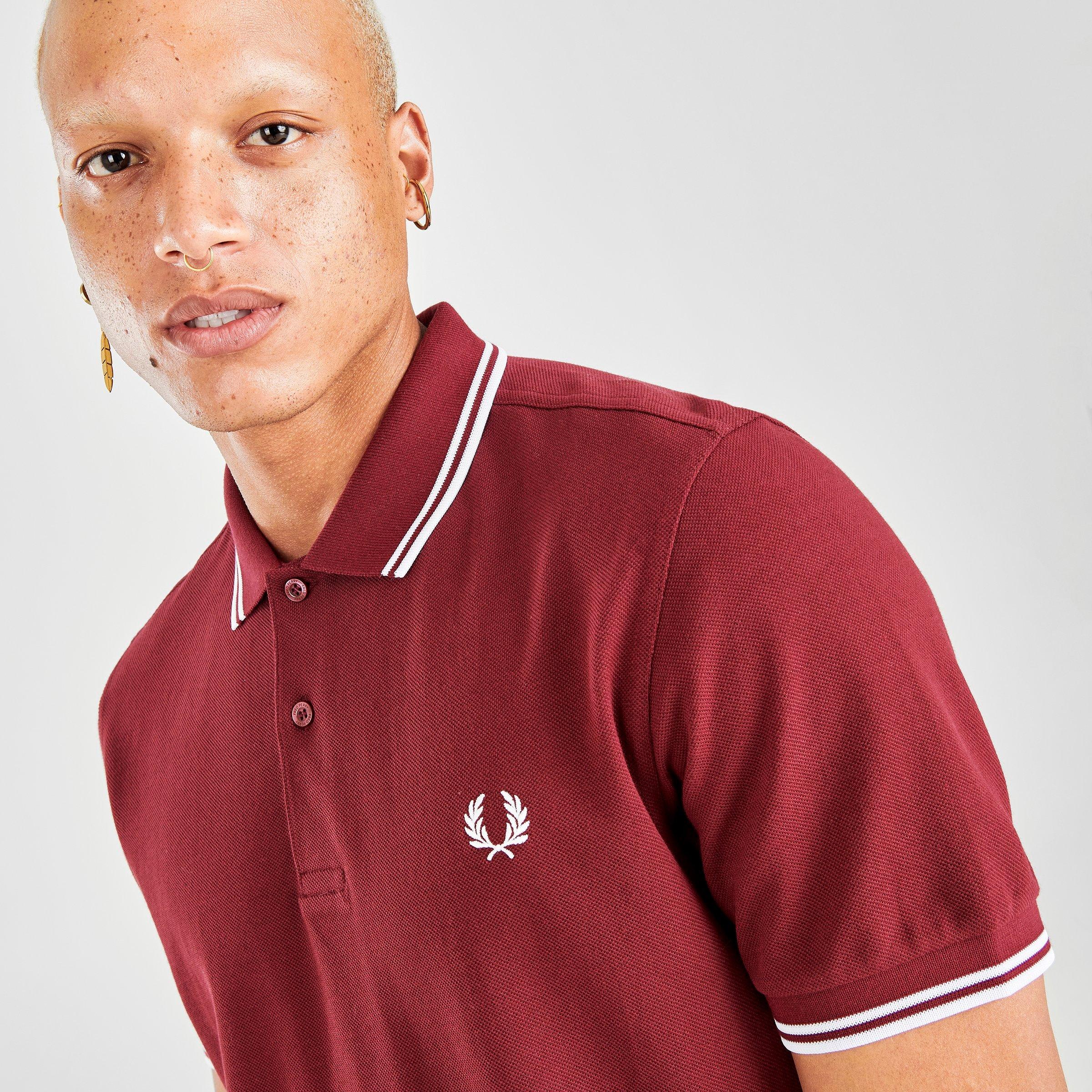 fred perry polo maroon