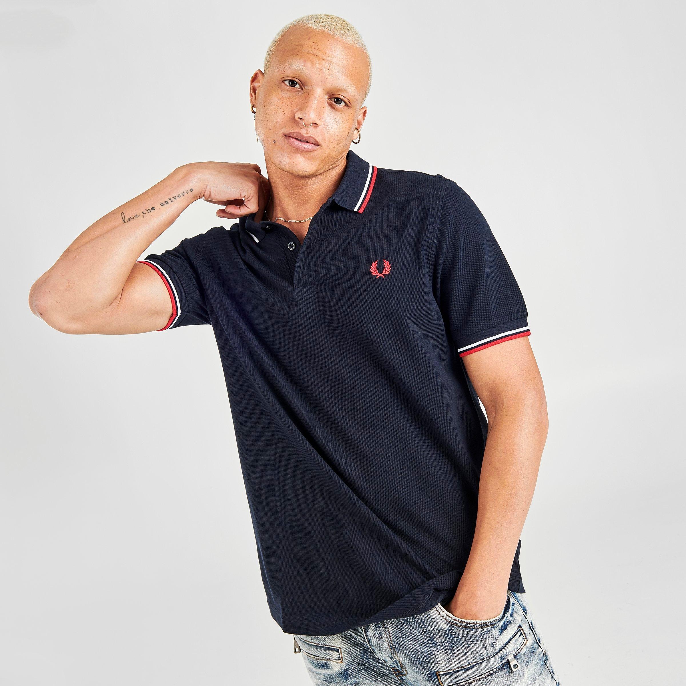 fred perry tipped polo shirt