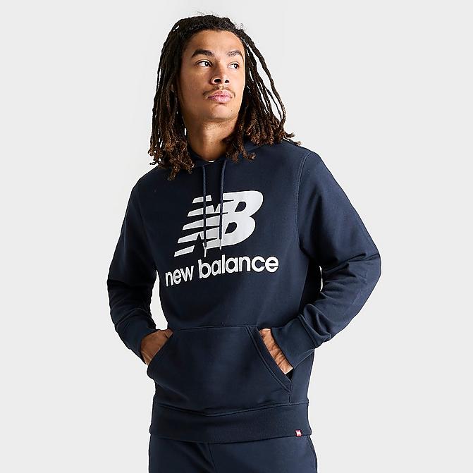 Men's New Balance Essentials Stacked Logo Pullover Hoodie | JD Sports