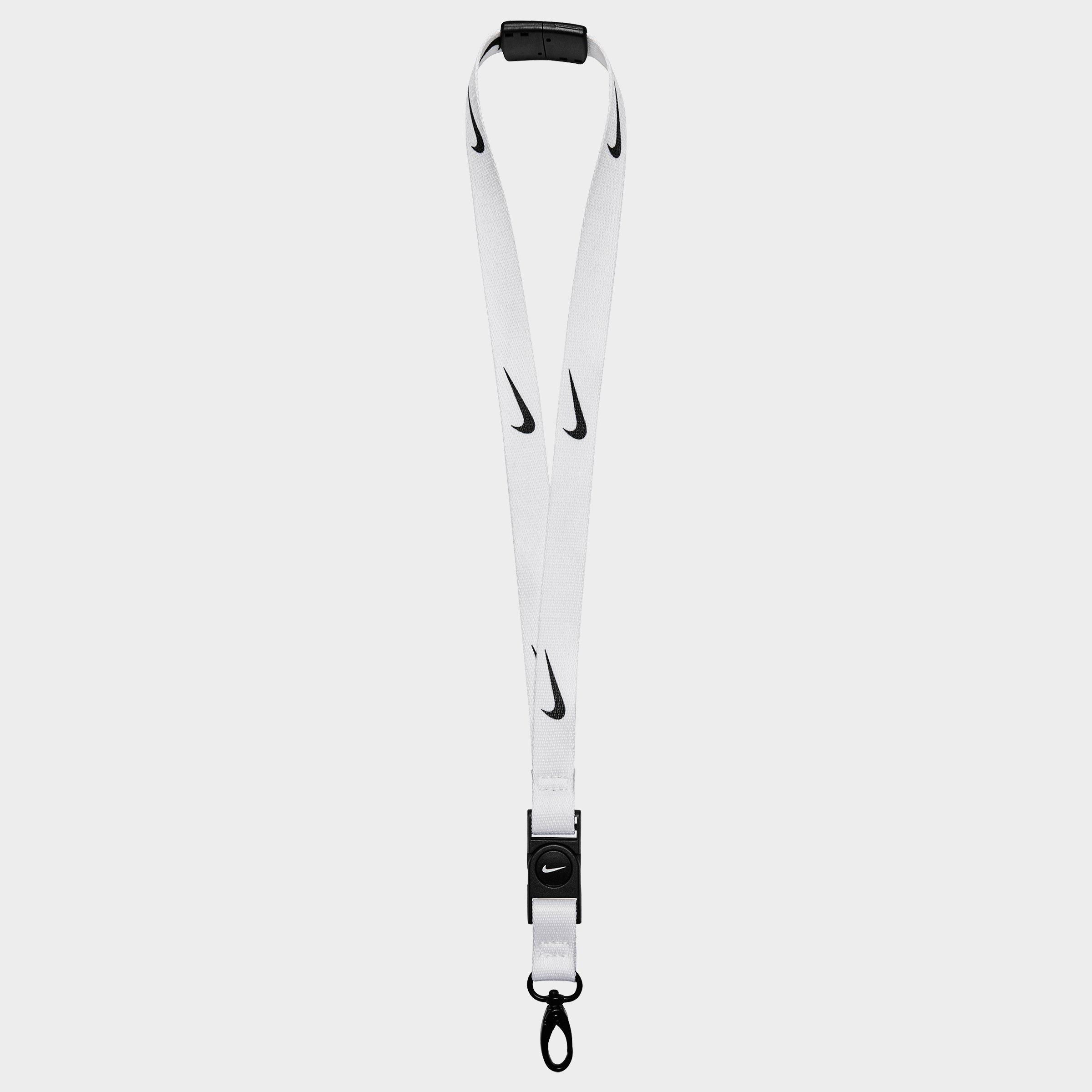 black and white nike lanyard