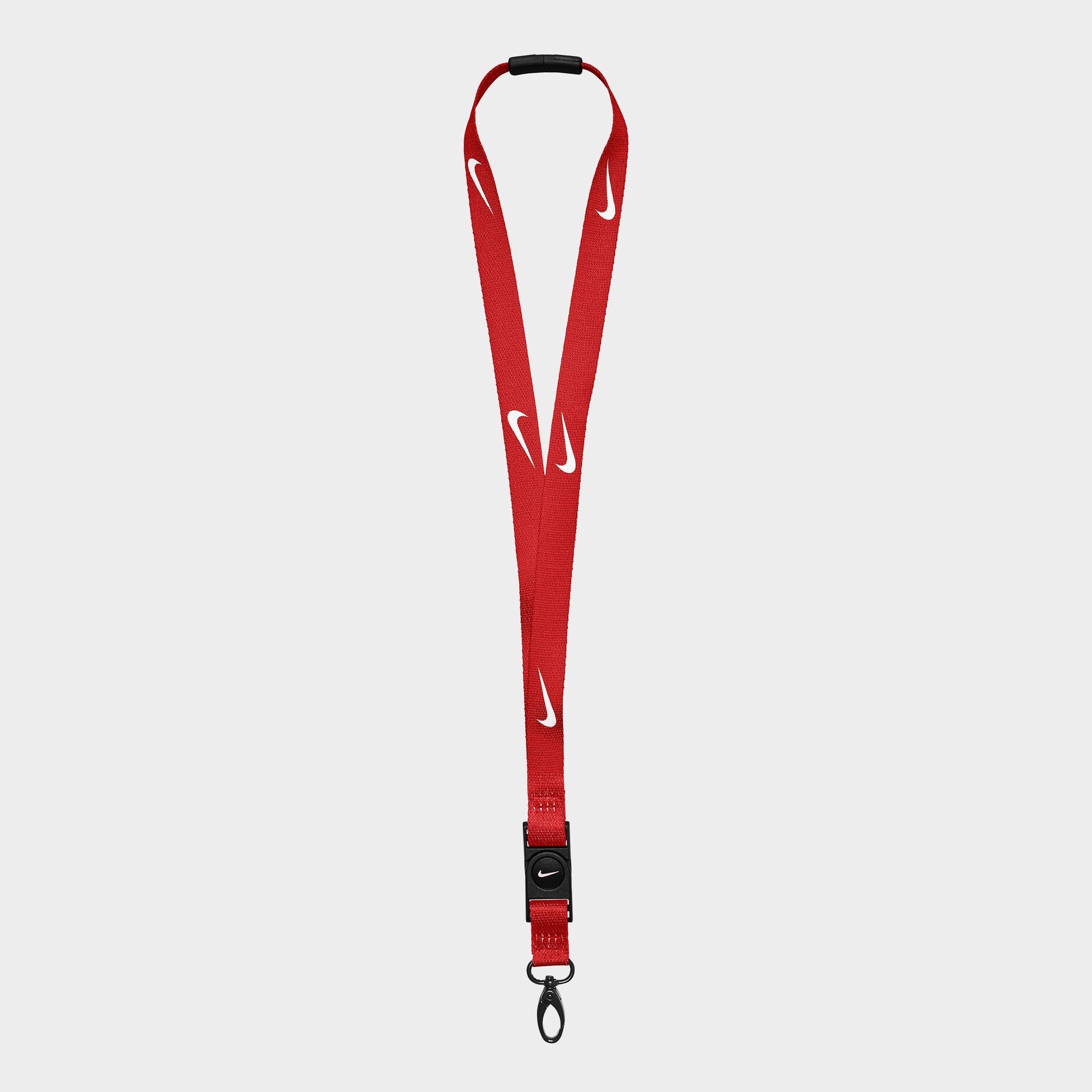 red and black nike lanyard