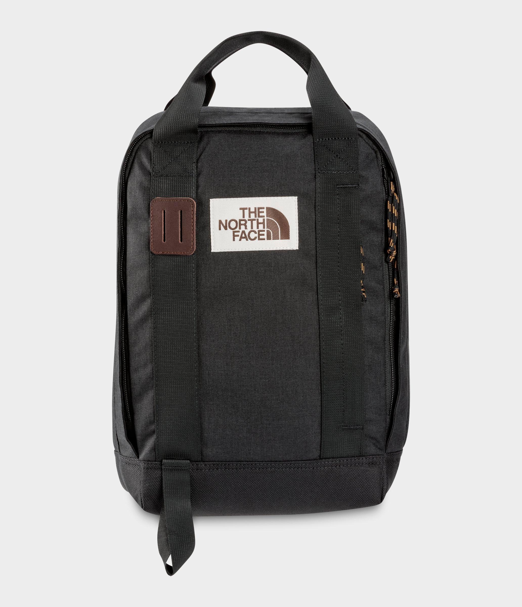 north face tote backpack black