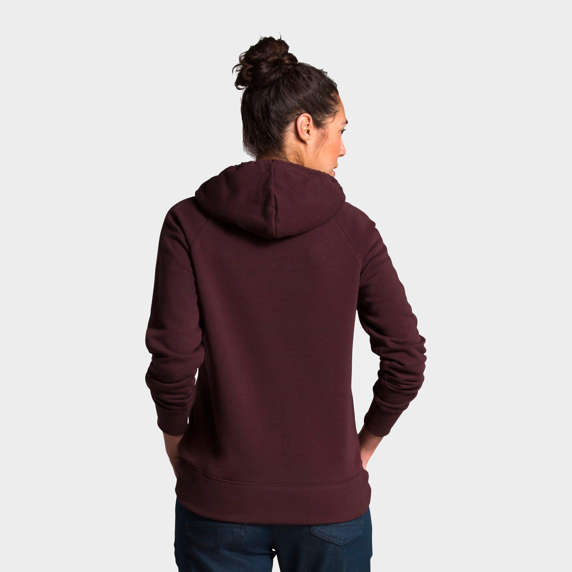 womens burgundy north face hoodie