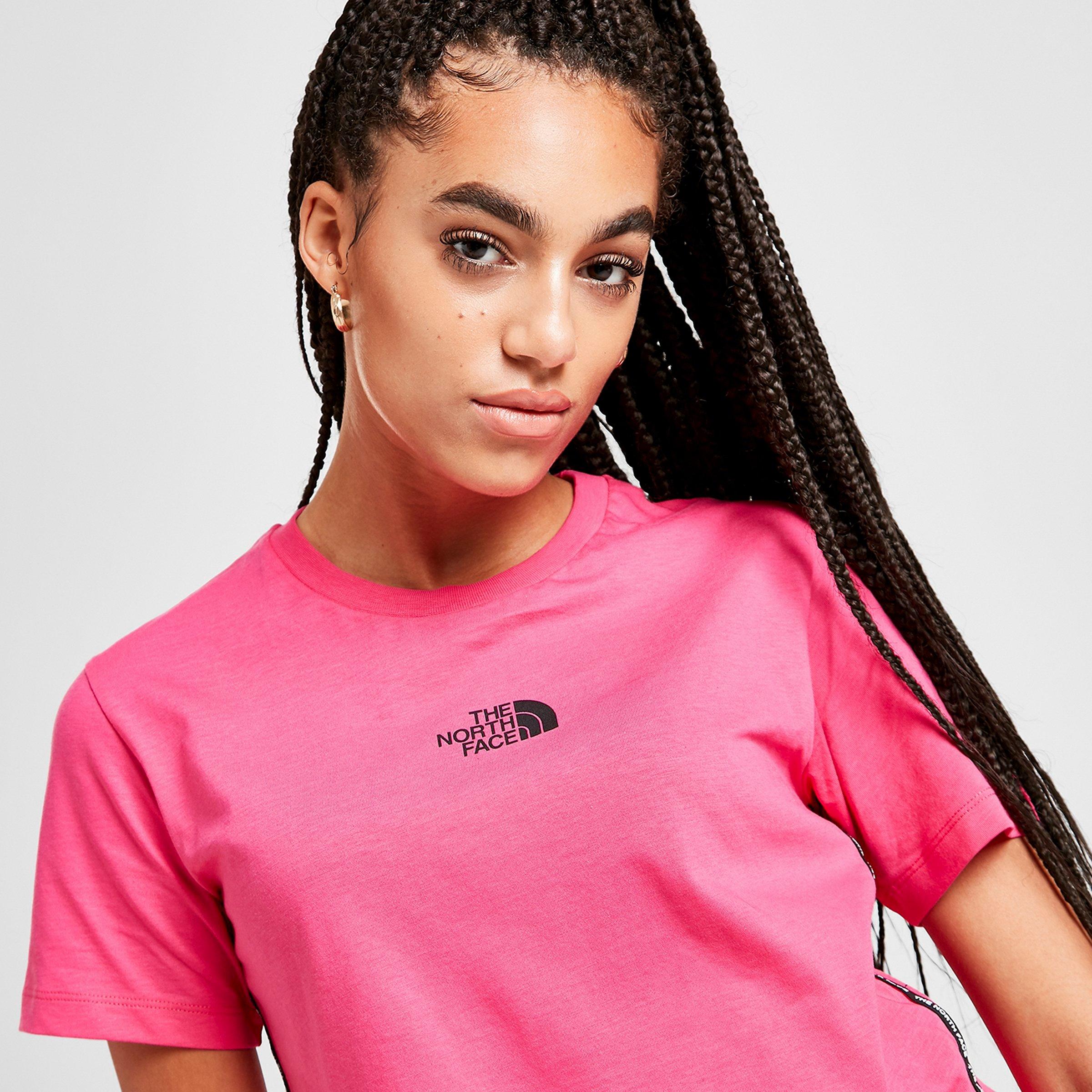 north face t shirt pink