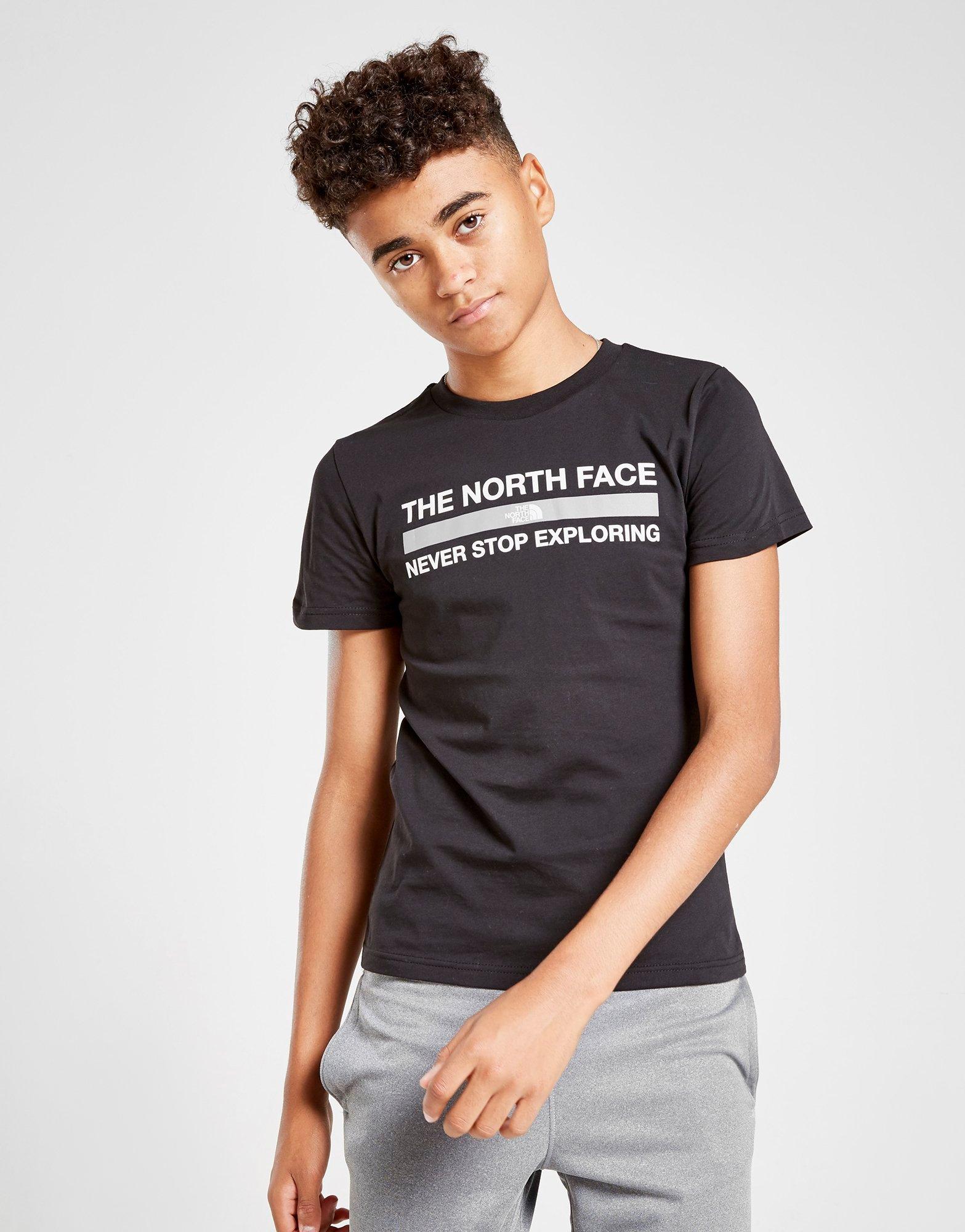 north face never stop exploring t shirt black