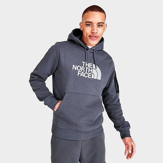 Front view of Men's The North Face Bondi Pullover Hoodie in Vanadis Grey/Black Click to zoom